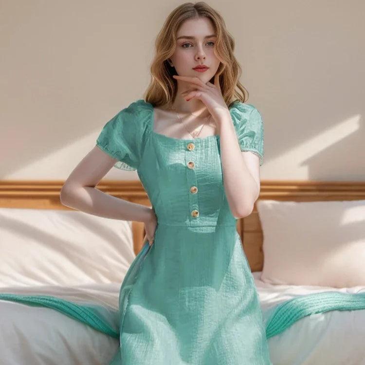 Robe Midi à Taille Haute