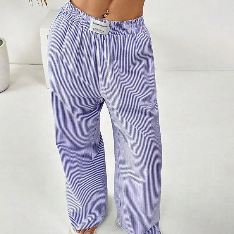 Pantalon Rayé Lune Pour Femme