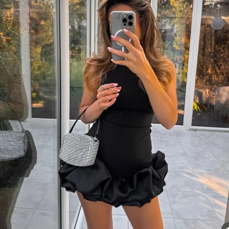 Robe Sans Manches à Volants Lune™