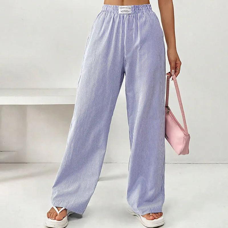 Pantalon Rayé Lune Pour Femme